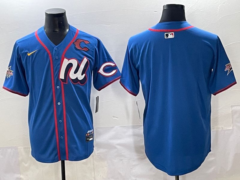 Men 2025 Cincinnati Reds Blank Blue All star Nike MLB Jersey style 3->cincinnati reds->MLB Jersey